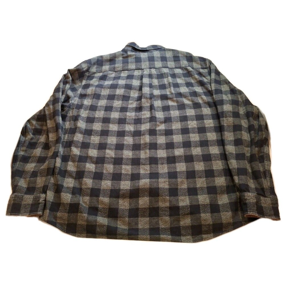 Dubinik Shirt Mens Sz XXL Green/Black Customized Version Plaid Flannel Flip Cuff - Picture 6 of 12